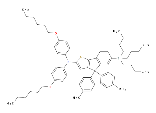 N,N-bis(4-(hexyloxy)phenyl)-4,4-di-p-tolyl-6-(tributylstannyl)-4H-indeno[1,2-b]thiophen-2-amine