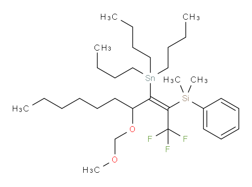 (Z)-dimethyl(phenyl)(1,1,1-trifluoro-4-(methoxymethoxy)-3-(tributylstannyl)dec-2-en-2-yl)silane