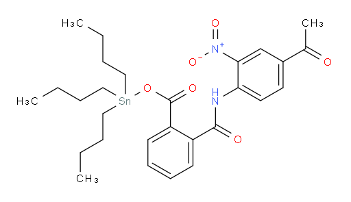 tributylstannyl 2-((4-acetyl-2-nitrophenyl)carbamoyl)benzoate