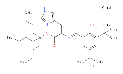 (S,E)-tributylstannyl 2-((3,5-di-tert-butyl-2-hydroxybenzylidene)amino)-3-(1H-imidazol-4-yl)propanoate