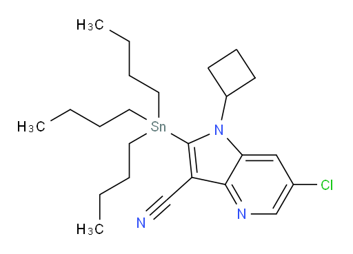 6-chloro-1-cyclobutyl-2-(tributylstannyl)-1H-pyrrolo[3,2-b]pyridine-3-carbonitrile