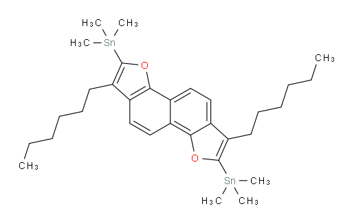 (1,6-dihexylnaphtho[1,2-b:5,6-b']difuran-2,7-diyl)bis(trimethylstannane)