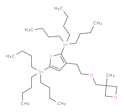 (3-(2-((3-methyloxetan-3-yl)methoxy)ethyl)thiophene-2,5-diyl)bis(tributylstannane)