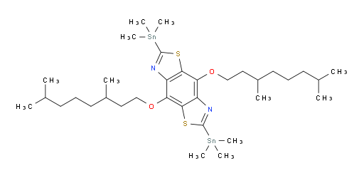 4,8-bis((3,7-dimethyloctyl)oxy)-2,6-bis(trimethylstannyl)benzo[1,2-d:4,5-d']bis(thiazole)