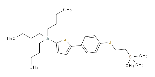 trimethyl(2-((4-(5-(tributylstannyl)thiophen-2-yl)phenyl)thio)ethyl)silane