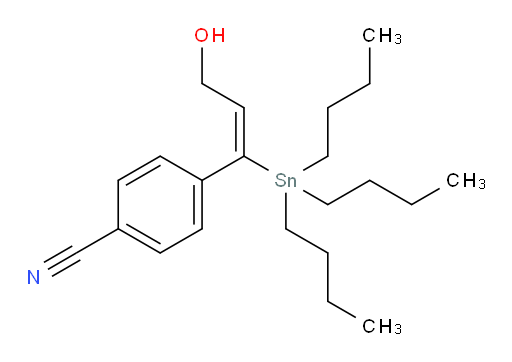 (E)-4-(3-hydroxy-1-(tributylstannyl)prop-1-en-1-yl)benzonitrile