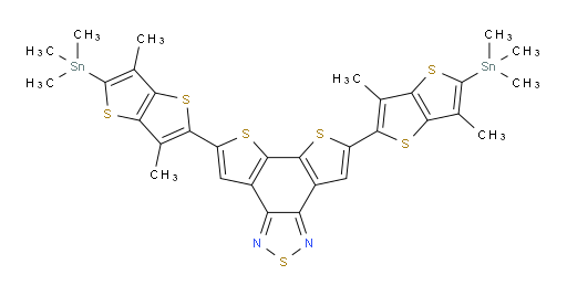 5,8-bis(3,6-dimethyl-5-(trimethylstannyl)thieno[3,2-b]thiophen-2-yl)dithieno[3',2':3,4;2'',3'':5,6]benzo[1,2-c][1,2,5]thiadiazole