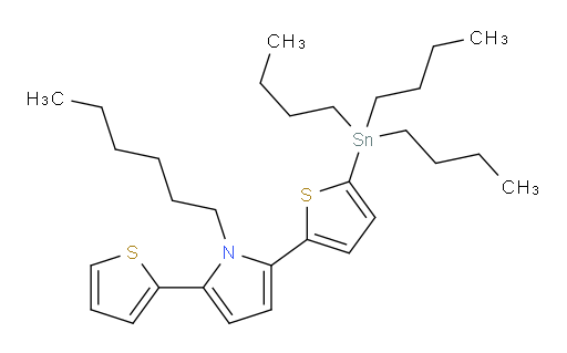 1-hexyl-2-(thiophen-2-yl)-5-(5-(tributylstannyl)thiophen-2-yl)-1H-pyrrole