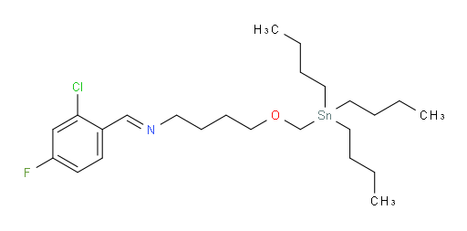 (E)-N-(2-chloro-4-fluorobenzylidene)-4-((tributylstannyl)methoxy)butan-1-amine