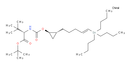 (S)-tert-butyl 3,3-dimethyl-2-((((1R,2R)-2-((E)-5-(tributylstannyl)pent-4-en-1-yl)cyclopropoxy)carbonyl)amino)butanoate