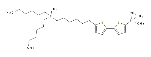 dihexyl(methyl)(6-(5'-(trimethylstannyl)-[2,2'-bithiophen]-5-yl)hexyl)silane