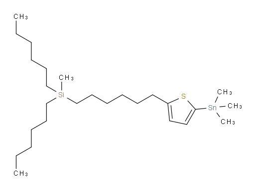 dihexyl(methyl)(6-(5-(trimethylstannyl)thiophen-2-yl)hexyl)silane