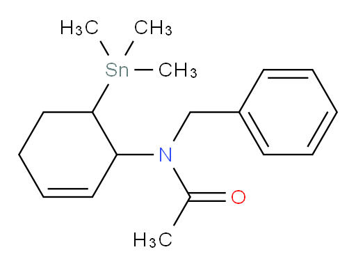 N-benzyl-N-(6-(trimethylstannyl)cyclohex-2-en-1-yl)acetamide