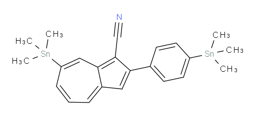 7-(trimethylstannyl)-2-(4-(trimethylstannyl)phenyl)azulene-1-carbonitrile