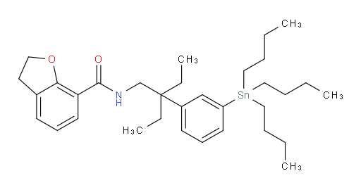 N-(2-ethyl-2-(3-(tributylstannyl)phenyl)butyl)-2,3-dihydrobenzofuran-7-carboxamide