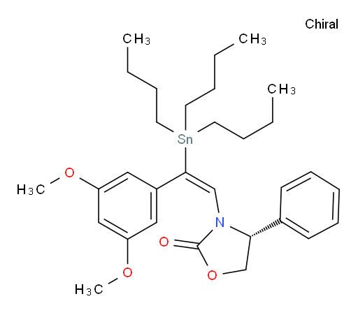 (R,E)-3-(2-(3,5-dimethoxyphenyl)-2-(tributylstannyl)vinyl)-4-phenyloxazolidin-2-one