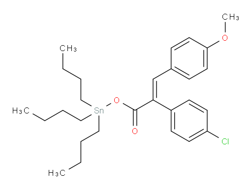 (E)-tributylstannyl 2-(4-chlorophenyl)-3-(4-methoxyphenyl)acrylate