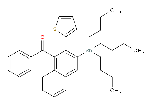 phenyl(2-(thiophen-2-yl)-3-(tributylstannyl)naphthalen-1-yl)methanone