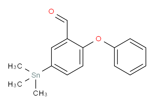 2-phenoxy-5-(trimethylstannyl)benzaldehyde