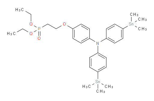 diethyl (2-(4-(bis(4-(trimethylstannyl)phenyl)amino)phenoxy)ethyl)phosphonate