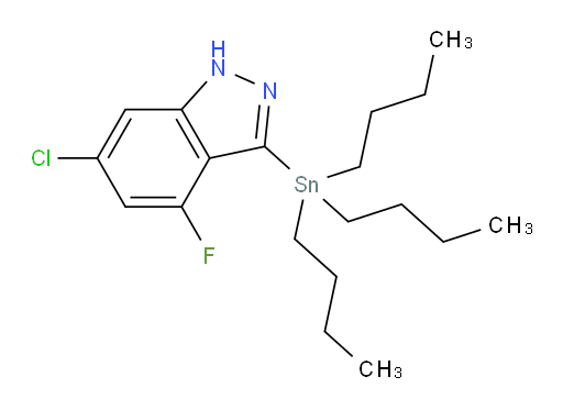6-chloro-4-fluoro-3-(tributylstannyl)-1H-indazole