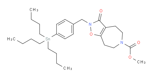 methyl 3-oxo-2-(4-(tributylstannyl)benzyl)-4,5,7,8-tetrahydro-2H-isoxazolo[4,5-d]azepine-6(3H)-carboxylate