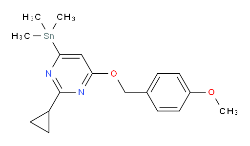 2-cyclopropyl-4-((4-methoxybenzyl)oxy)-6-(trimethylstannyl)pyrimidine