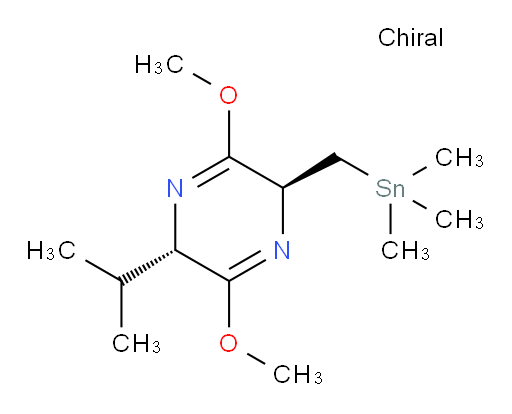 (2S,5S)-2-isopropyl-3,6-dimethoxy-5-((trimethylstannyl)methyl)-2,5-dihydropyrazine