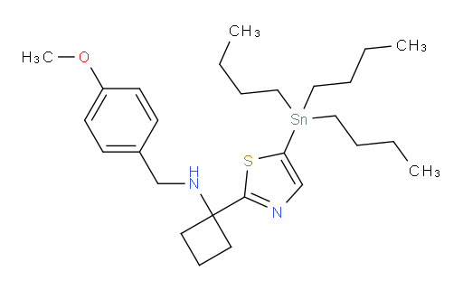 N-(4-methoxybenzyl)-1-(5-(tributylstannyl)thiazol-2-yl)cyclobutanamine