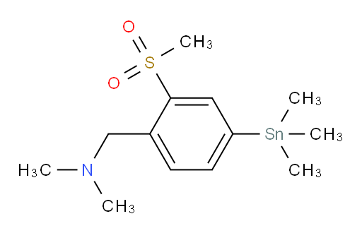 N,N-dimethyl-1-(2-(methylsulfonyl)-4-(trimethylstannyl)phenyl)methanamine