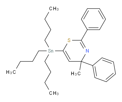 4-甲基-2,4-二苯基-6-(三丁基锡基)-4H-1,3-噻嗪