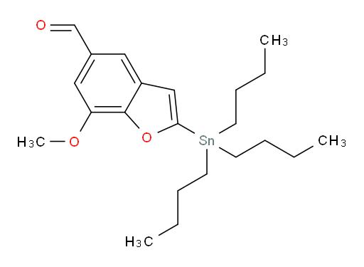7-methoxy-2-(tributylstannyl)benzofuran-5-carbaldehyde