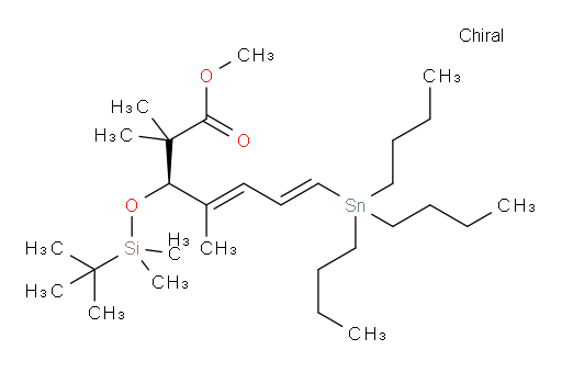 (R,4E,6E)-methyl 3-((tert-butyldimethylsilyl)oxy)-2,2,4-trimethyl-7-(tributylstannyl)hepta-4,6-dienoate