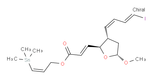 (E)-(Z)-3-(trimethylstannyl)allyl 3-((2S,3S,5R)-3-((1Z,3E)-4-iodobuta-1,3-dien-1-yl)-5-methoxytetrahydrofuran-2-yl)acrylate