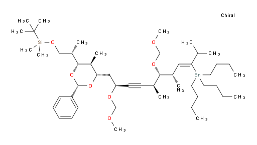 ((S)-2-((2S,4R,5S,6S)-6-((2S,5S,6R,7S,Z)-2,6-bis(methoxymethoxy)-5,7,10-trimethyl-9-(tributylstannyl)undec-8-en-3-yn-1-yl)-5-methyl-2-phenyl-1,3-dioxan-4-yl)propoxy)(tert-butyl)dimethylsilane