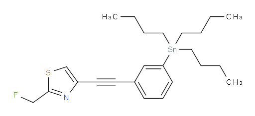2-(fluoromethyl)-4-((3-(tributylstannyl)phenyl)ethynyl)thiazole