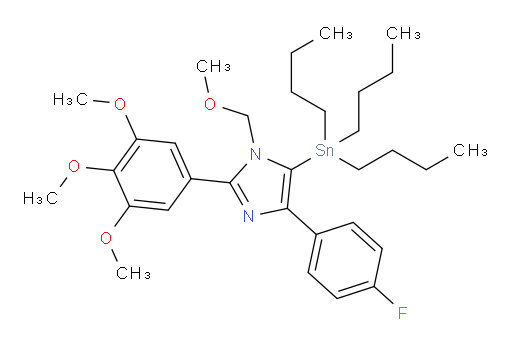4-(4-fluorophenyl)-1-(methoxymethyl)-5-(tributylstannyl)-2-(3,4,5-trimethoxyphenyl)-1H-imidazole