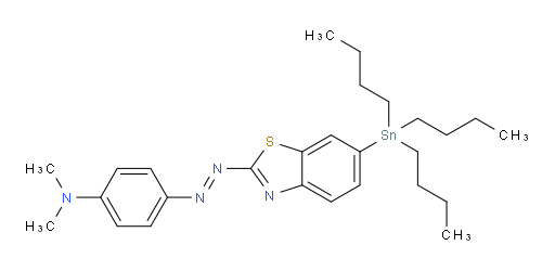 (E)-N,N-dimethyl-4-((6-(tributylstannyl)benzo[d]thiazol-2-yl)diazenyl)aniline