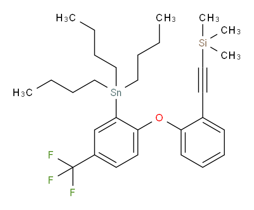 trimethyl((2-(2-(tributylstannyl)-4-(trifluoromethyl)phenoxy)phenyl)ethynyl)silane