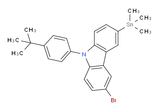 3-bromo-9-(4-(tert-butyl)phenyl)-6-(trimethylstannyl)-9H-carbazole