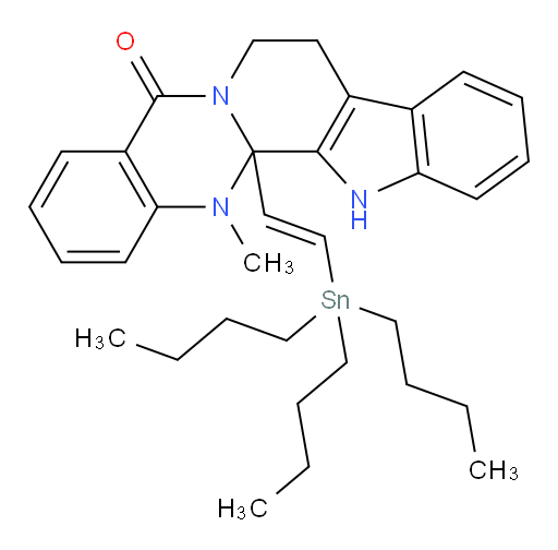 (E)-14-methyl-13b-(2-(tributylstannyl)vinyl)-7,8,13b,14-tetrahydroindolo[2',3':3,4]pyrido[2,1-b]quinazolin-5(13H)-one