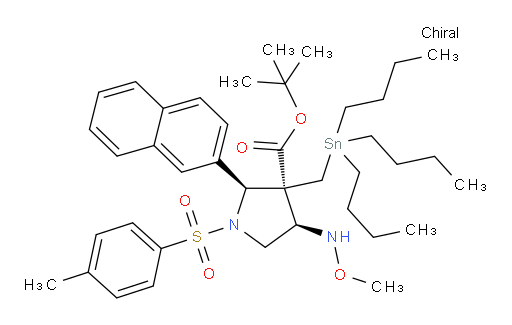 (2S,3S,4R)-tert-butyl 4-(methoxyamino)-2-(naphthalen-2-yl)-1-tosyl-3-((tributylstannyl)methyl)pyrrolidine-3-carboxylate