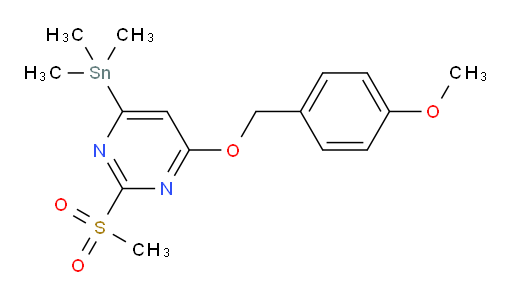 4-((4-甲氧基苄氧基))-2-(甲基磺酰基)-6-(三甲基锡基)嘧啶