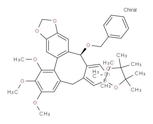 ((E)-((R,Z)-8-(benzyloxy)-1,2,3-trimethoxy-6-((4,4,5,5-tetramethyl-1,3,2-dioxaborolan-2-yl)methylene)-5,6-dihydrobenzo[3',4']cycloocta[1',2':4,5]benzo[1,2-d][1,3]dioxol-7(8H)-ylidene)methyl)trimethylstannane