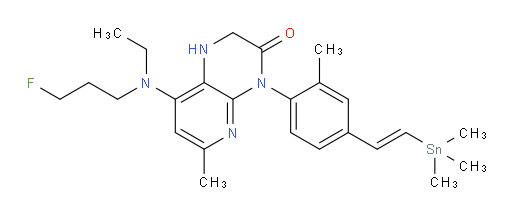 (E)-8-(ethyl(3-fluoropropyl)amino)-6-methyl-4-(2-methyl-4-(2-(trimethylstannyl)vinyl)phenyl)-1,2-dihydropyrido[2,3-b]pyrazin-3(4H)-one