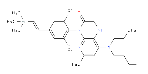 (E)-4-(2,6-二甲基-4-(2-(三甲基锡基)乙烯基)苯基)-8-((3-氟丙基)(丙基)氨基)-6-甲基-1,2-二氢吡啶并[2,3-b]吡嗪-3(4H)-酮