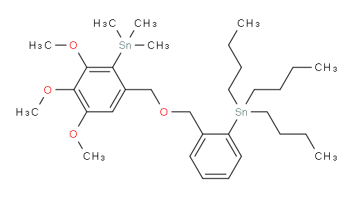 tributyl(2-(((3,4,5-trimethoxy-2-(trimethylstannyl)benzyl)oxy)methyl)phenyl)stannane