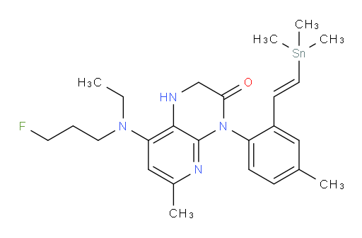 (E)-8-(ethyl(3-fluoropropyl)amino)-6-methyl-4-(4-methyl-2-(2-(trimethylstannyl)vinyl)phenyl)-1,2-dihydropyrido[2,3-b]pyrazin-3(4H)-one