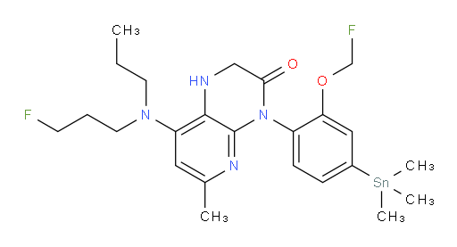 4-(2-(fluoromethoxy)-4-(trimethylstannyl)phenyl)-8-((3-fluoropropyl)(propyl)amino)-6-methyl-1,2-dihydropyrido[2,3-b]pyrazin-3(4H)-one