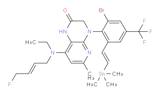 4-(2-溴-4-(三氟甲基)-6-((E)-2-(三甲基锡基)乙烯基)苯基)-8-(乙基((E)-4-氟丁-2-烯-1-基)氨基)-6-甲基-3,4-二氢吡啶并[2,3-b]吡嗪-2(1H)-酮